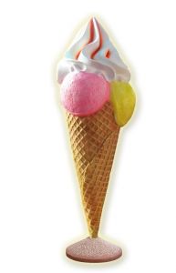 EG001 Icecream Cone in three-dimensional for outdoor high 210 cm
