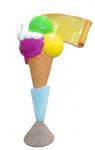 EG011A Gelato con pergamena - cono pubblicitario 3D per gelateria altezza 150 cm