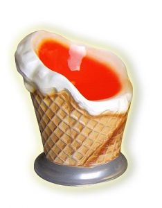 SG040 Poltroncina gelato Super - poltroncina  pubblicitaria 3D per gelateria altezza 72 cm