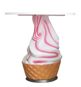SG052 Soft table - Advertising table 3D for ice cream parlor height 72 cm