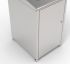 T789050 Brushed stainless steel case for recycling waste bin 120 liters
