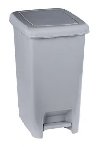 T909925 Gray polypropylene pedal bin 25 liters (pack of 8 pieces)