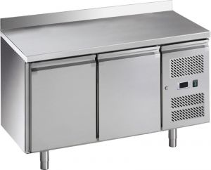 G-GN2200BT-FC Ventilated refrigerated table with upstand, Aisi201 stainless steel frame