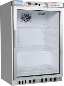 G-ER200GSS Refrigerated cabinet 1 glass door - Capacity 130 Lt - Stainless steel frame