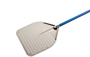 A-30RF Pizza peel in anodized aluminum perforated rectangular 30x 30 cm with handle 150 cm