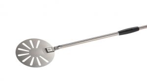 R-20F-120 Round perforated stainless steel pizza peel ø 20 cm handle 120 cm