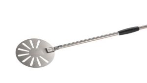 R-26F-120 Round perforated stainless steel pizza peel ø 26 cm handle 120 cm