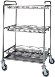 CA1401 Stainless steel dish drying rack trolley 4 shelves 