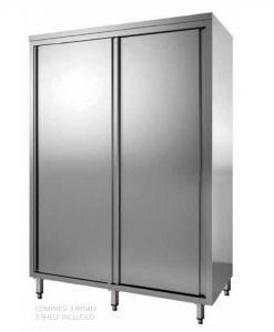 GDSCS126 Stainless steel wardrobe with sliding doors 1200x600x1800