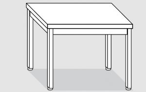 EUG2106-07 tavolo su gambe ECO cm 70x60x85h-piano liscio