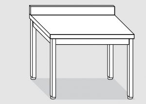 EUG2116-06 tavolo su gambe ECO cm 60x60x85h-piano con alzatina