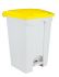 T101456 White Yellow Plastic pedal bin 45 liters (Pack of 3 pieces)