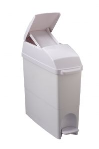 T104081 Hygiene sanitary plastic waste Bin White 18 lt