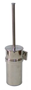 T105208 Wall mounted brush holder in polished AISI 304 stainless steel