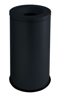 T770021 Black steel fireproof paperbin 90 liters