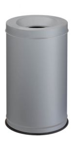 T770042 Fireproof paper bin Grey steel 120 liters 