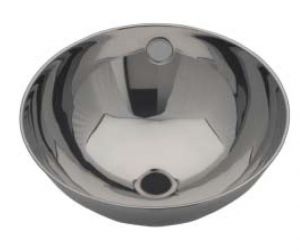 LX1200 Circular basin with rolled edge in stainless steel 360X370X155 mm -LUCIDO-