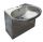 LX1420 Washbasin with sealed apron in stainless steel 550x450x425 - SATIN-