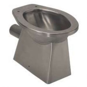LX3010 WC in acciaio inox carenato scarico parete 520x365x375 mm - SATINATO - 