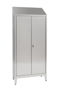 IN-S50.696.02 Aisi 304 Stainless Steel Monoblock Wardrobe, cm. 95X50X215H