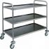 CA 1411 Stainless steel service trolley 3 shelves load 100 kg 110x60x104h 
