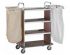 CA1510W Laundry cleaning multipurpose cart 2 Folding sack-holders Wengé
