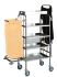 CA1525 Stainless steel trolley for laundry cleaning 4 shelves
