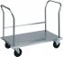CPB1472  Stainless steel low platform trolley double handle
