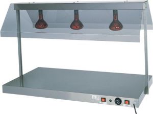 PCI4711 Stainless steel warming surface with 1 infrared lamp 45x64x80h