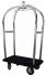 PV2021I Luggage trolley with stainless steel clothing stands pneumatic wheels