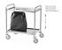 CA1390S Stainless steel trolley 2 floors with 90x60x94h waste bin