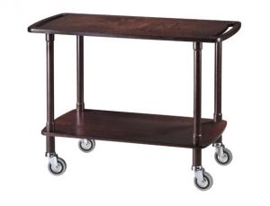 CLP2002L40W Wenge colored wooden trolley 2 floors 40 cm wide